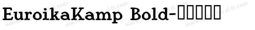 EuroikaKamp Bold字体转换